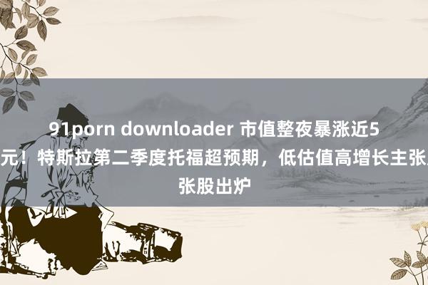 91porn downloader 市值整夜暴涨近5000亿元！特斯拉第二季度托福超预期，低估值高增长主张股出炉